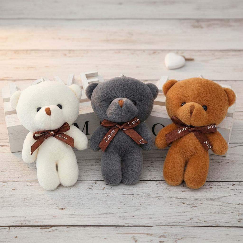 Little Di Bear Plush Doll One-Piece Bear Toy Keychain Pendant Small Gift  Anak Patung Mewah Little Di Bear, Mainan Beruang Satu Keping, Rantai Kunci, Loket, Hadiah Kecil