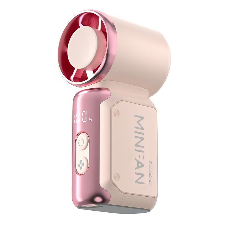 Mini handheld neck hanging fan display screen, turbo strong wind power USB pocket X688 small fan Paparan skrin kipas leher genggam mini, turbo berkuasa angin kuat USB poket X688 kipas kecil