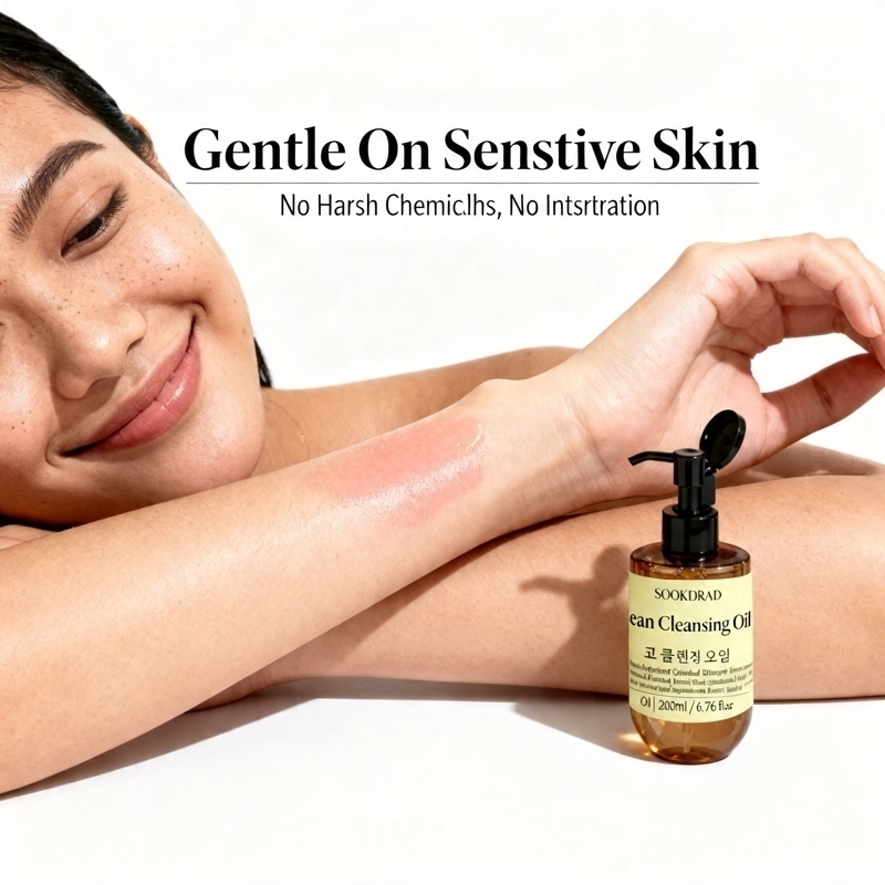 Beginner-friendly bean cleansing oil, easy-to-use cleanser for skincare newbies, 200ml/6.76fl oz Minyak Pembersih Kacang Mesra Pemula, Pencuci Mudah Digunakan Untuk Pendatang Baru Penjagaan Kulit, 200ml/6.76fl.oz