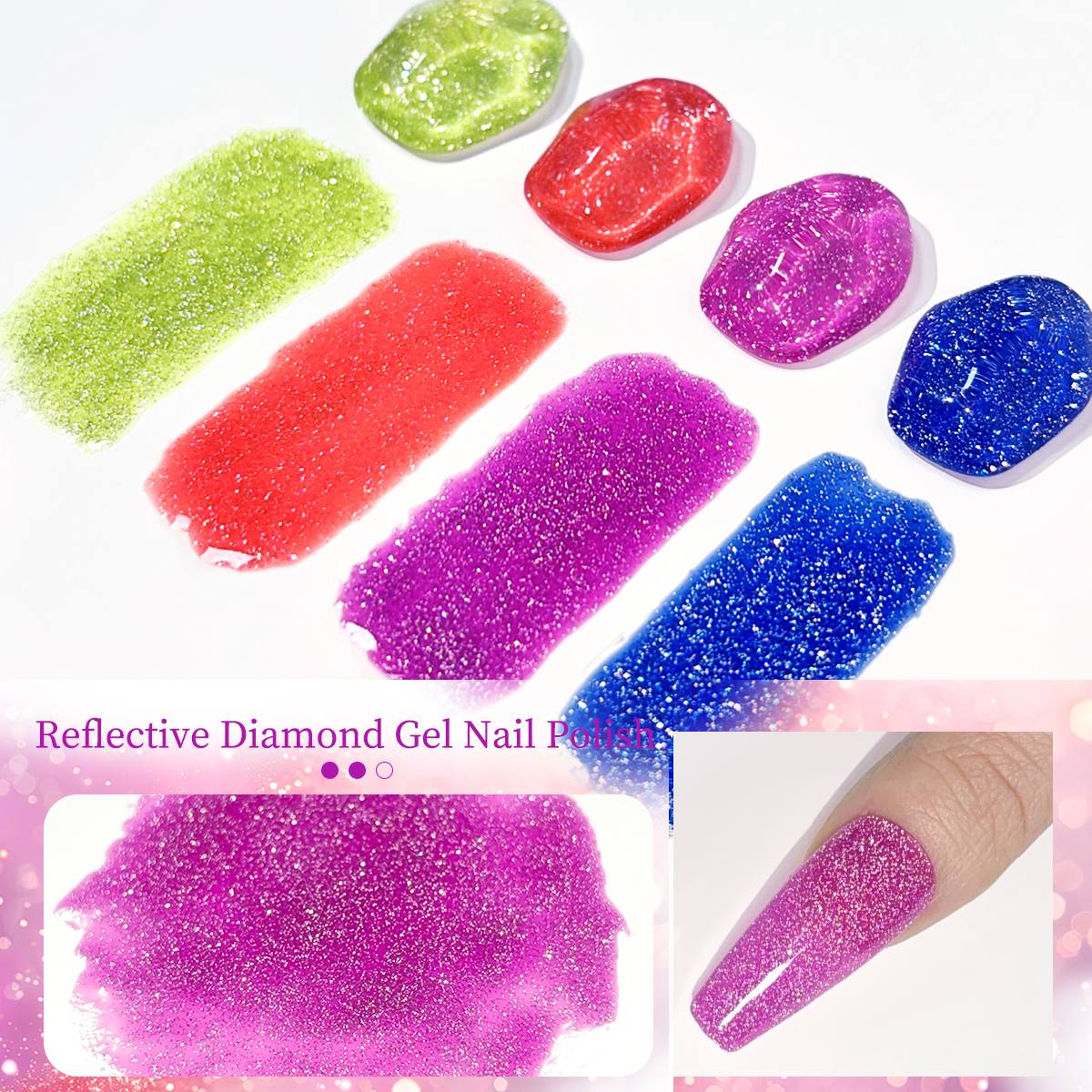 Gel nail polish set, easy to apply, perfect for home salon manicure DIY, semi-permanent LED gel nail polish, ideal choice for nail art. Set pengilat kuku, mudah disapu, sesuai untuk manicure DIY di rumah/salun, gel LED separa kekal, pilihan terbaik untuk