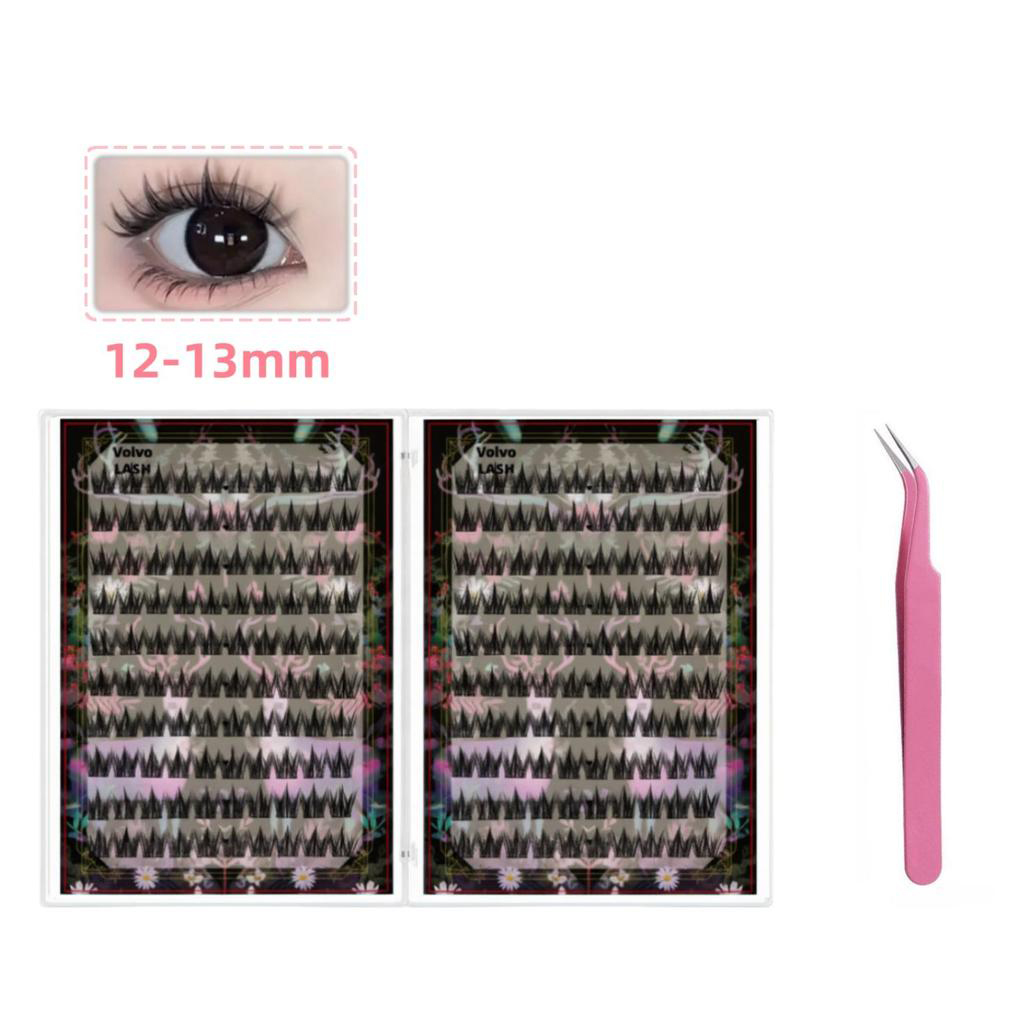 Self-Adhesive Cluster Lashes 200PCS, Strong Black Glue Design, Lightweight Easy to Wear, Reusable & High Value for Daily Beauty Bulu Mata Palsu Kluster Lekat Sendiri 200PCS, Reka Bentuk Gam Hitam Kuat, Ringan Mudah Dipakai, Boleh Diguna Semula & Nilai