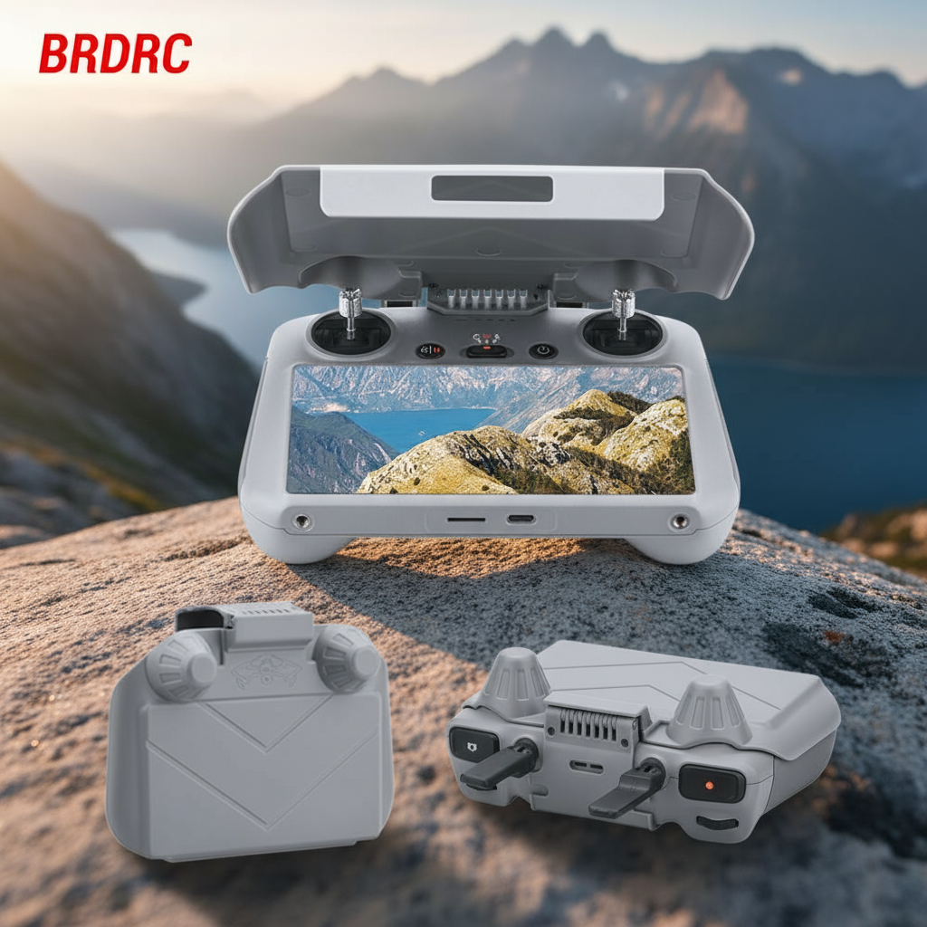 BRDRC Sunshade for DJI RC 2 Remote Controller Full Screen and Joystick Protection for DJI Mini 4 Pro/Air 3 BRDRC Pelindung Cahaya Matahari untuk DJI RC 2 Pelindung Skrin Penuh dan Joystick untuk DJI Mini 4 Pro/Air 3