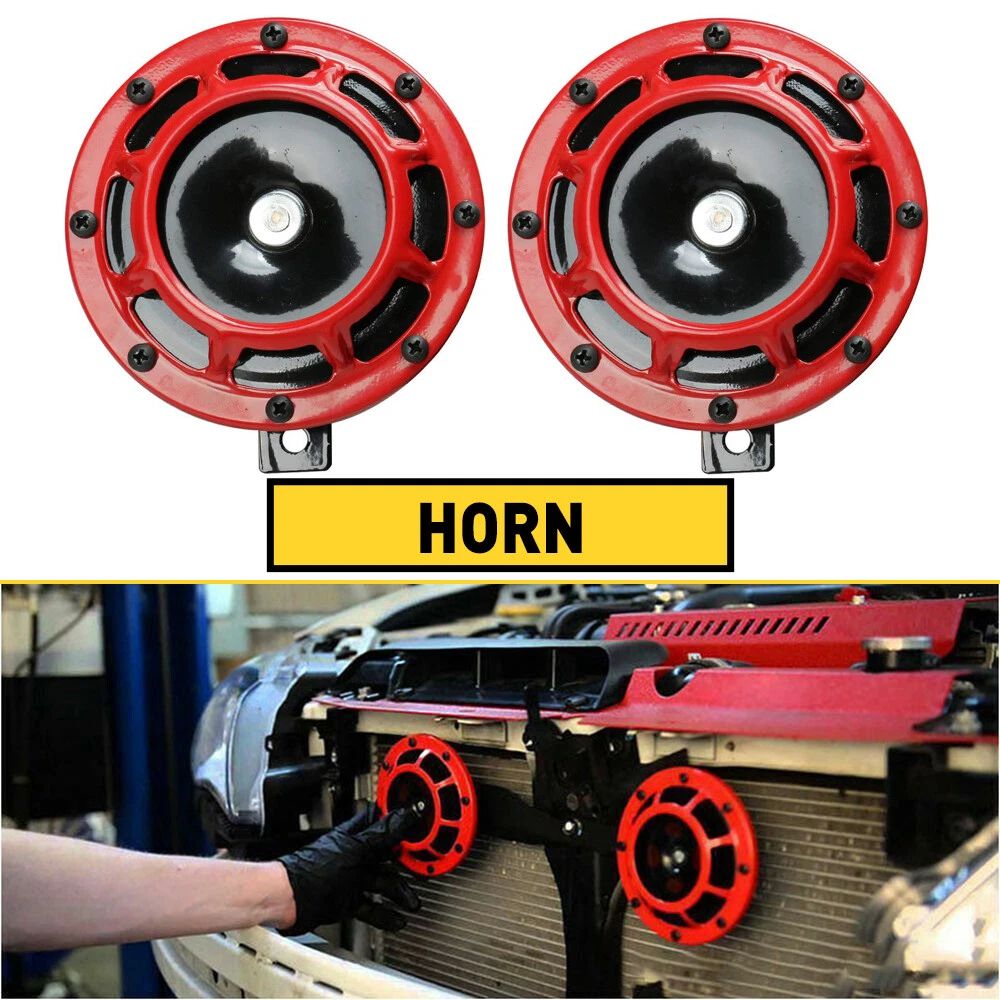 2pcs 12V 115dB Hella Super Loud Compact Electric Blast Tone Car Air Horn Kit for Motorcycle and Car 335Hz/400Hz Kit Hon Kereta Elektrik Nada Bunyi Hela 12V 115DB Padat Super Kuat 2pcs 335HZ/400HZ Untuk Kereta dan Motosikal