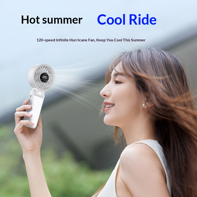 Turbo Fan Mini Fan Phone Cooler Foldable Display USB Rechargeable Kipas Turbo Mini, Penyejuk Telefon, Paparan Lipat, Boleh Cas Semula USB