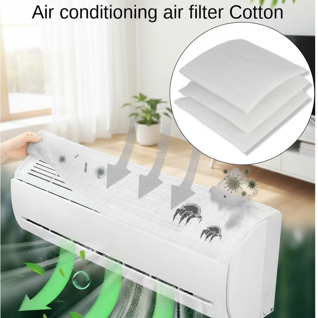 Air Conditioner Dustproof Cover: Non-Woven Fabric for Home Supplies and Air Purification Penutup Habuk untuk Penyaman Udara: Kain Bukan Tenunan untuk Bekalan Rumah dan Pembersihan Udara