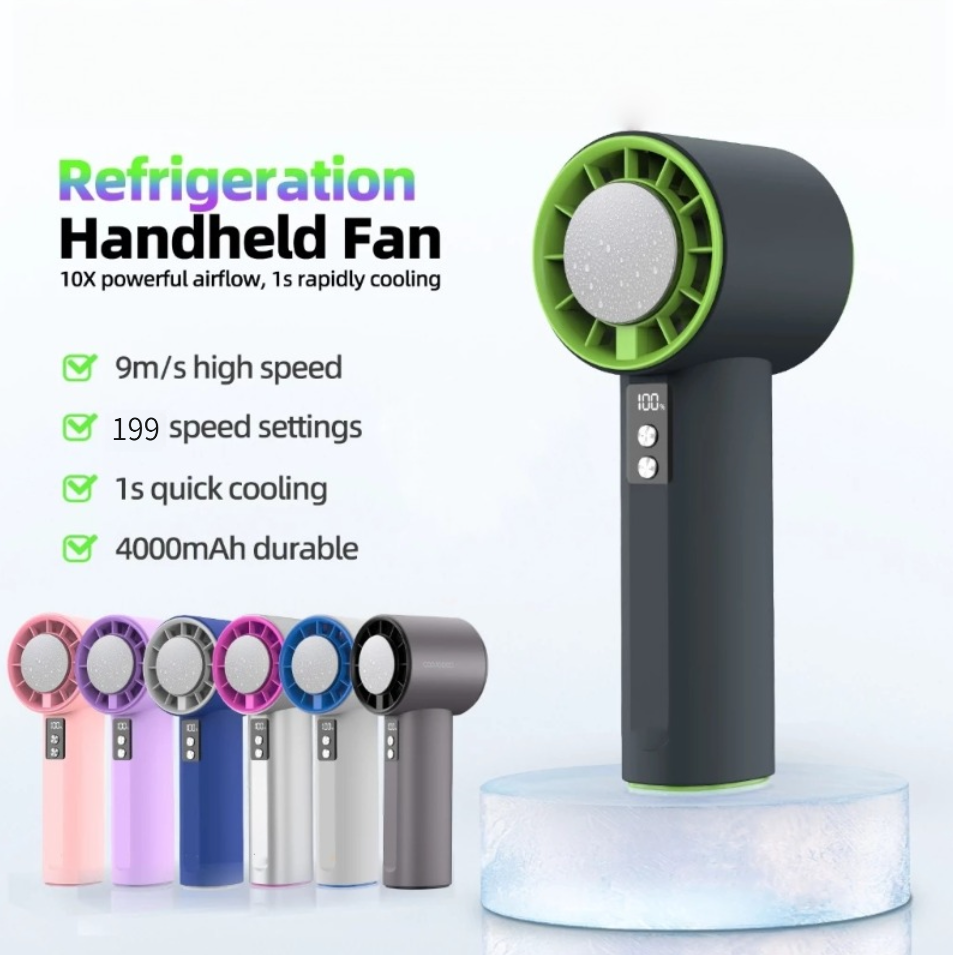 Leftlimit Ice Pack Handheld Fan, USB Mini Fan with Stepless Speed Control, Powerful Cooling Pek Ais Tangan Kipas Mini USB Kawalan Kelajuan Tanpa Had Penyejukan Kuat Kipas Mini