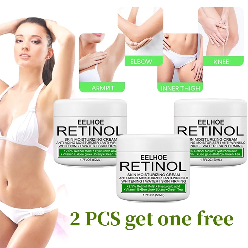 Buy 2 Get 1 Free EELHOE Retinol Cream – Face & Body Brightening Dark Spot Serum, 3Pcs Set  Beli 2 Dapat 1 Percuma Krim Retinol EELHOE – Pencerah Wajah & Badan, Serum Noda Gelap, Set 3Pc