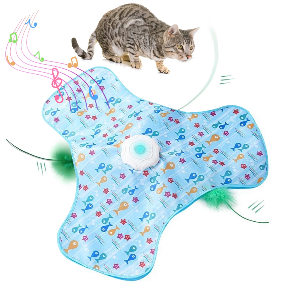 Smart Cat Chase & Hunt Toy: Concealed Feather Activation, Interactive Play & Hide-and-Seek Fun Mainan Kucing Pintar Kejar & Memburu: Pengaktifan Bulu Tersembunyi, Main Interaktif & Keseronokan Sembunyi-Cari