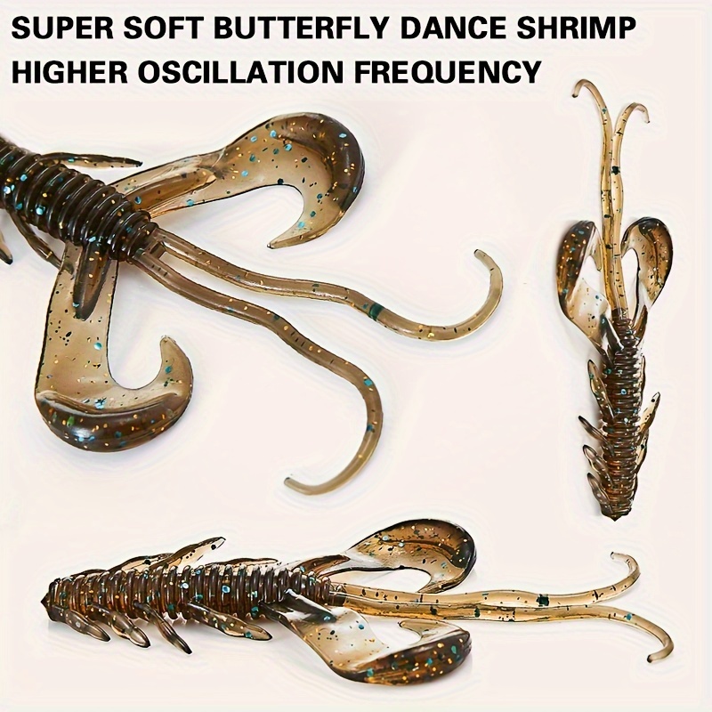 10pcs 10cm/3.7g Silicone Shrimp Fishing Lures, TPE Floating Soft Swimbaits, Fishing Accessories 10pcs 10cm/3.7g Umpan Udang Silikon Simulasi | Umpan Renang Lembut Bahan TPE Terapung | Aksesori Memancing