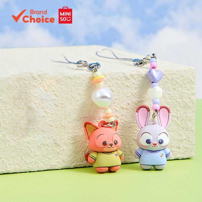 MINISO Disney Zootopia Mini Series - Collectible & Cute & Double Judy & Nick/Officer Clawhauser & Deputy Mayor Bellwether Plush Double Pendant 12.5cm × 2cm Disney Zootopia Siri Mini - Koleksi & Comel & Judy & Nick Berganda/Pegawai Clawhauser & Timbalan