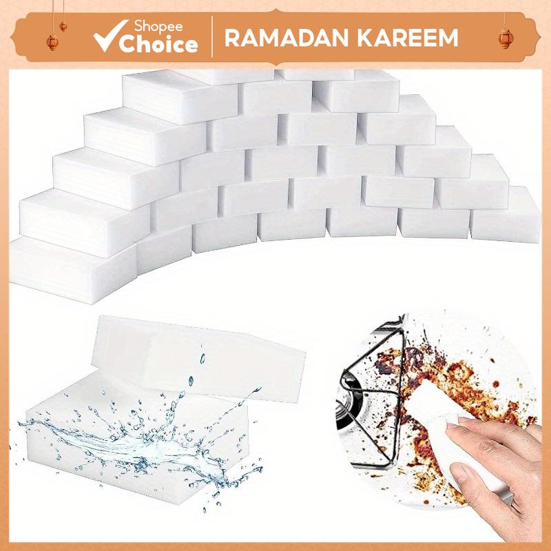 50pcs Nano Magic Sponge Wipes For Kitchen Cleaning Car Wash Eco-friendly Power For Spring Deep Clean