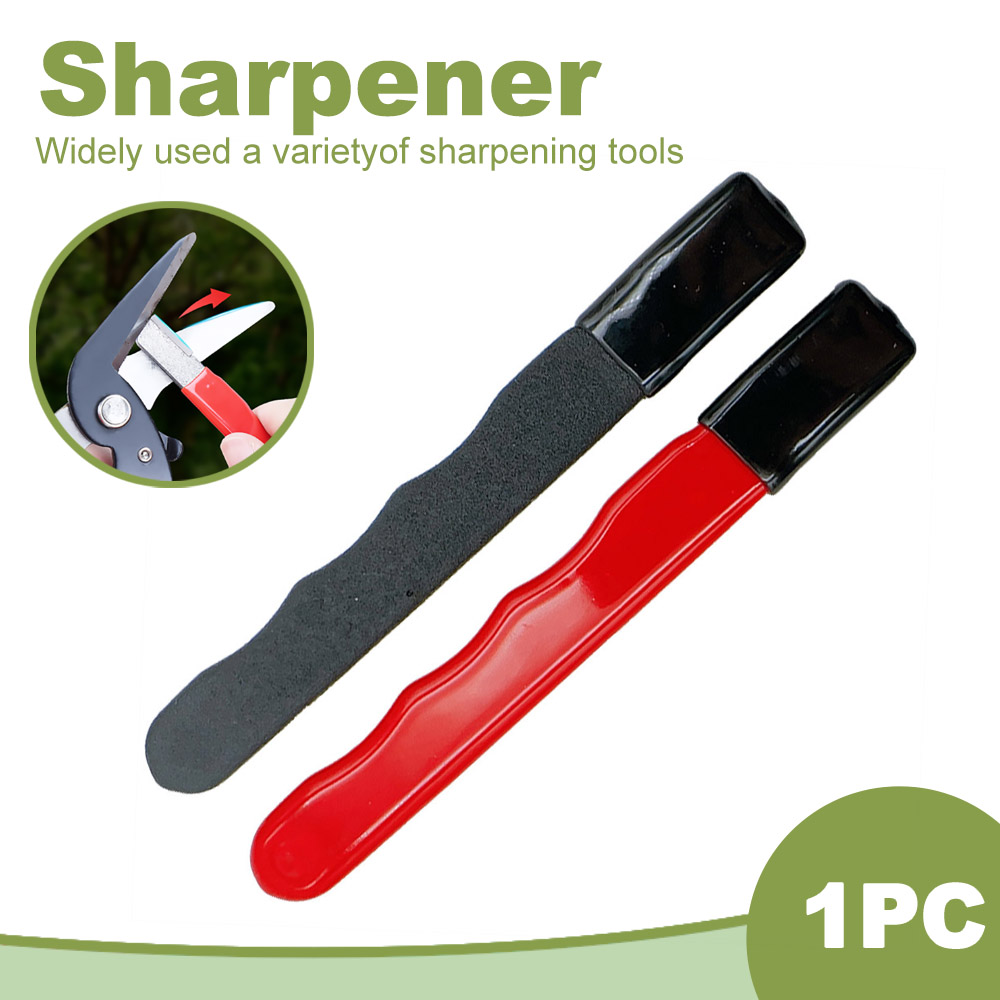 Sharpener with Lid 1PC Portable sharpening tools Sharpening Stone Handheld Garden Shear Scissors suitable for four seasons