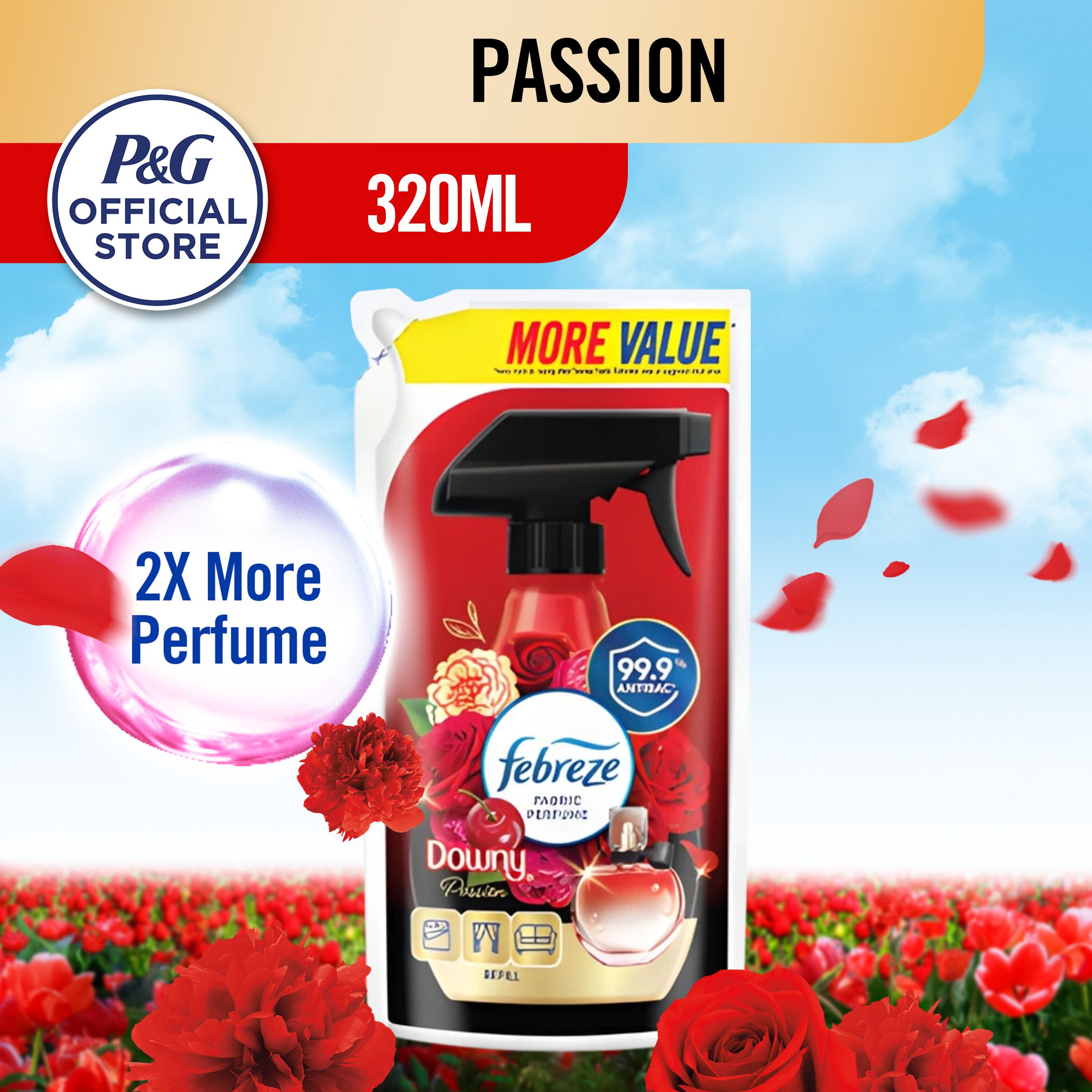 Febreze Fabric Perfume Downy Passion Fabric Spray Refresher 320ml