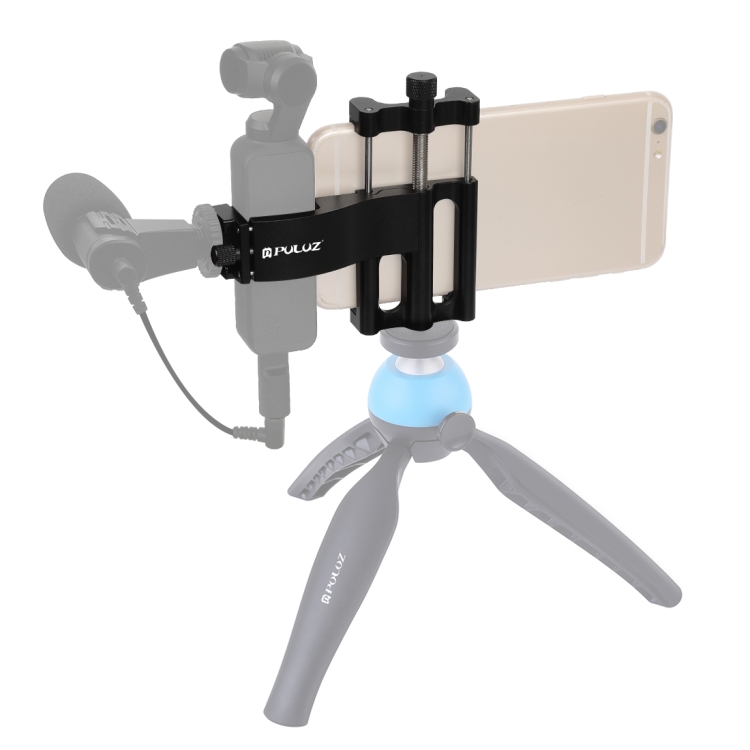 New arrival PULUZ Multifunction Aluminum Alloy Smartphone Fixing Clamp Expansion Holder Mount Bracket for DJI OSMO Pocket / Pocket 2 Pendatang baru PULUZ Pengganding Pengapit Telefon Pintar Aloi Aluminium Serbaguna Pendakap Pemasangan Pengembangan untuk