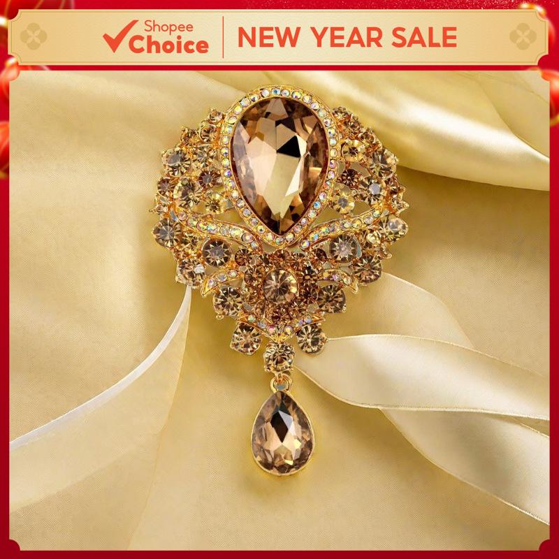 Elegant Brooch - Exaggerated Vintage Jewelry Pin, Bold Statement Piece for Blazers & Coats