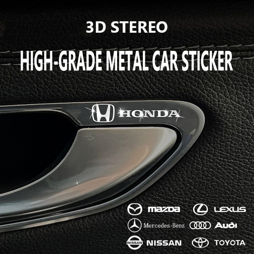 4.5CM 3D Car Logo Metal Sticker Car Interior Steering Wheel Central