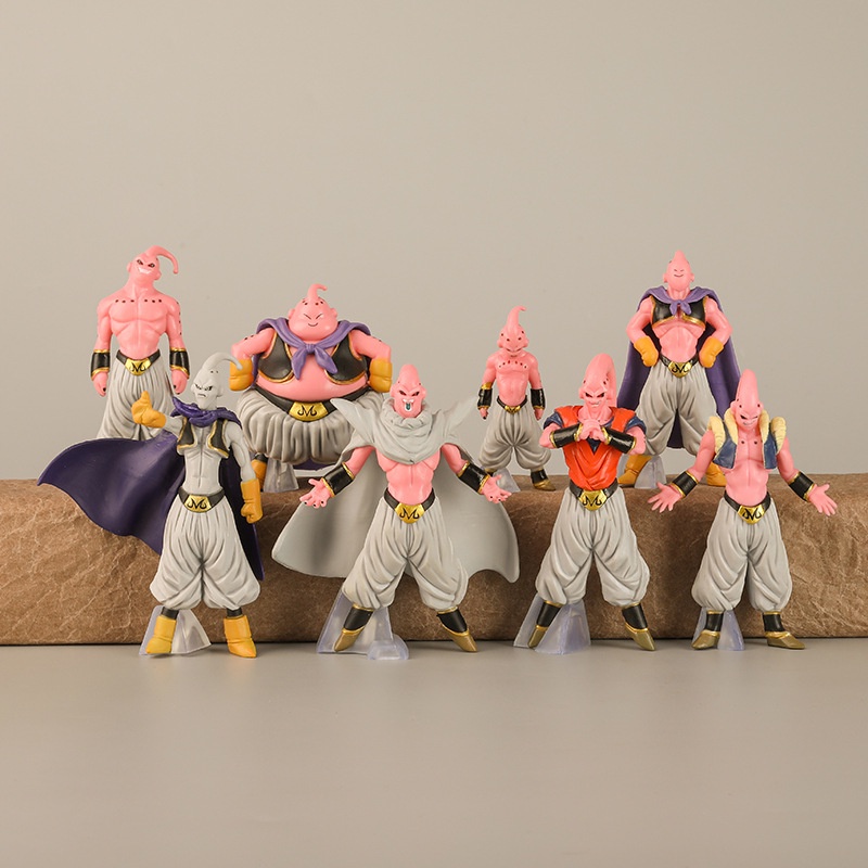 8pcs/Set Dragon Ball ZERO Majin Buu Figurine DBZ Figure Super Saiyan Action Figures Collection PVC Model Statue Children Gifts