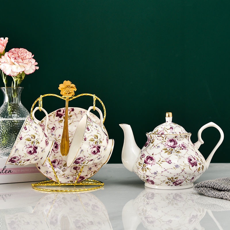 【READY STOCK】European Bone China Tea Set English Afternoon Tea Cup Set