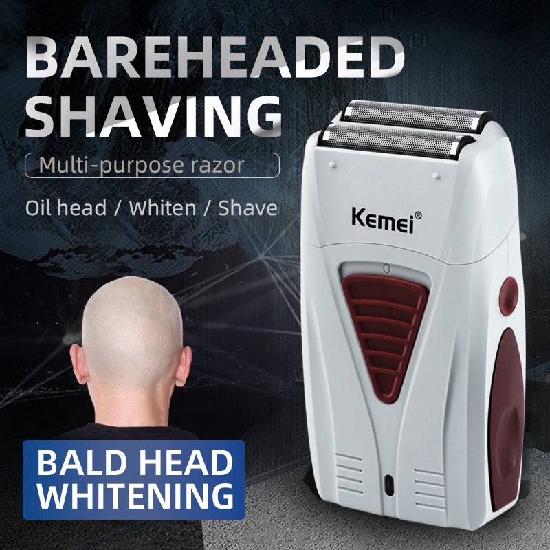 Kemei Electric Shaver for Men Cordless Professional Hair Clipper 0mm Bareheaded Hair Removal Men's Razor High Quality KM-3382