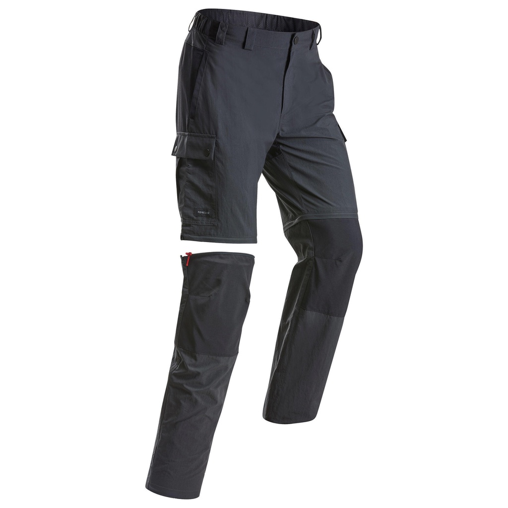 Decathlon Men's Mountain Trekking Durable 2-In-1 Zip-Off Trousers Mt100, Quick Drying, Durable - Forclaz