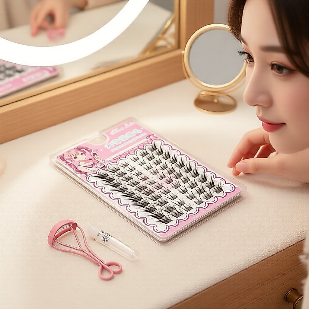 Gemini Manga Sunflower Hard Stem Lashes - Thick & Natural, No Glue Needed Gemini Manga Sunflower Bulu Mata Keras - Tebal & Semula Jadi, Tanpa Gam