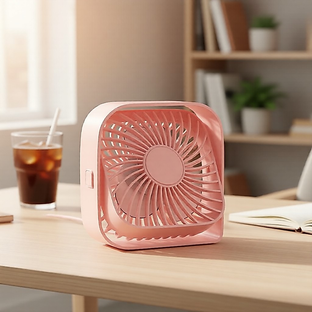 TOPK USB Desk Fan Quiet Brushless Motor High Airflow Stylish Mini Portable Kipas Meja USB TOPK Motor Tanpa Berus Senyap Aliran Udara Tinggi Bergaya Mini Mudah Alih