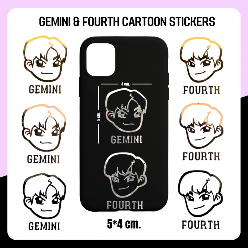 Gemini & Fourth Cartoon Stickers