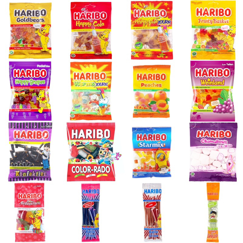 Haribo Jelly Gummy Multi Flavor Size 80g 160g 200g 300g Shopee Malaysia