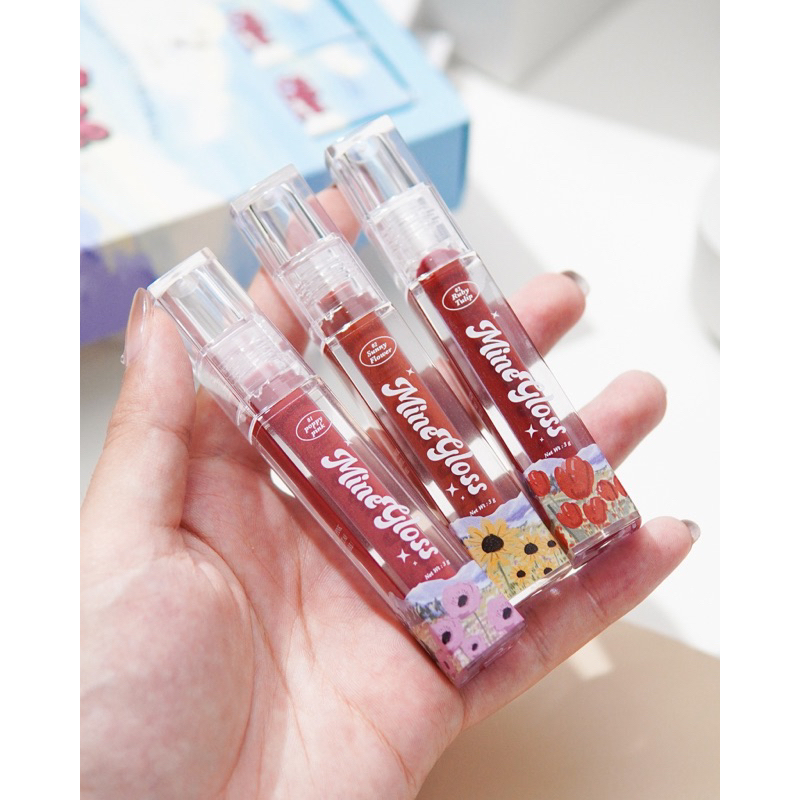 Minegloss Lip Tint Gloss Givana Flower (G.vana) | Single Stick Box set Real 1