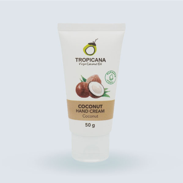 TROPICANA COCCNUT HAND CREAM 50 Ml.hand Helps Restore And Maintain Moisture. With That Is Absorbent Not Sticky.