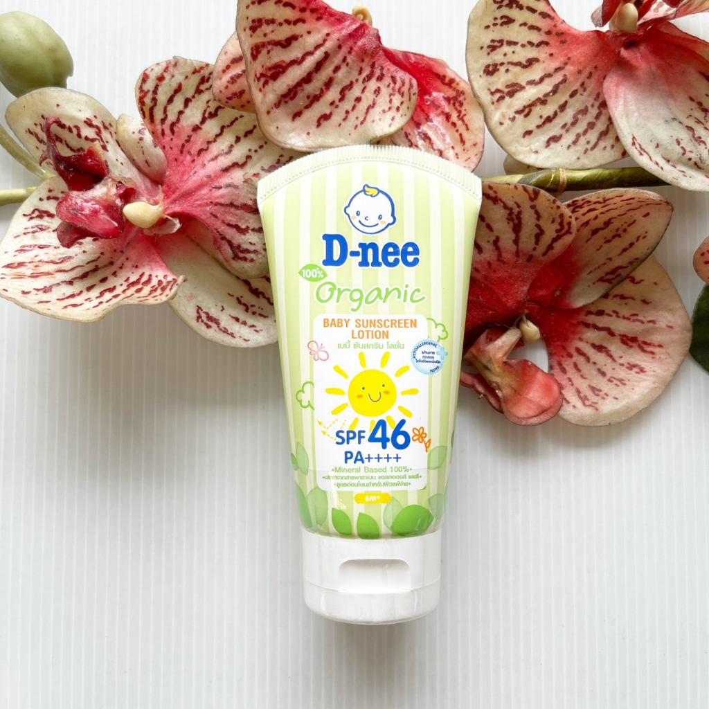 50 ml. Produce 03/24 D-nee Organic Baby Sunscreen Lotion SPF46 PA +++ For Kids