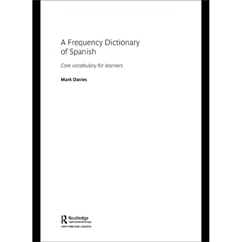 A Frequency Dictionary of Spanish 5000 Most Used Words Book With English Translation