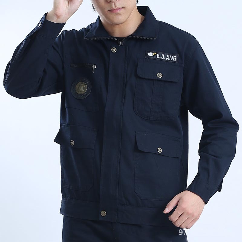 Male Labor Protection Cotton Jacket Electric Welding Auto Repair Wear-Resistant And Anti-Scald And Fireproof