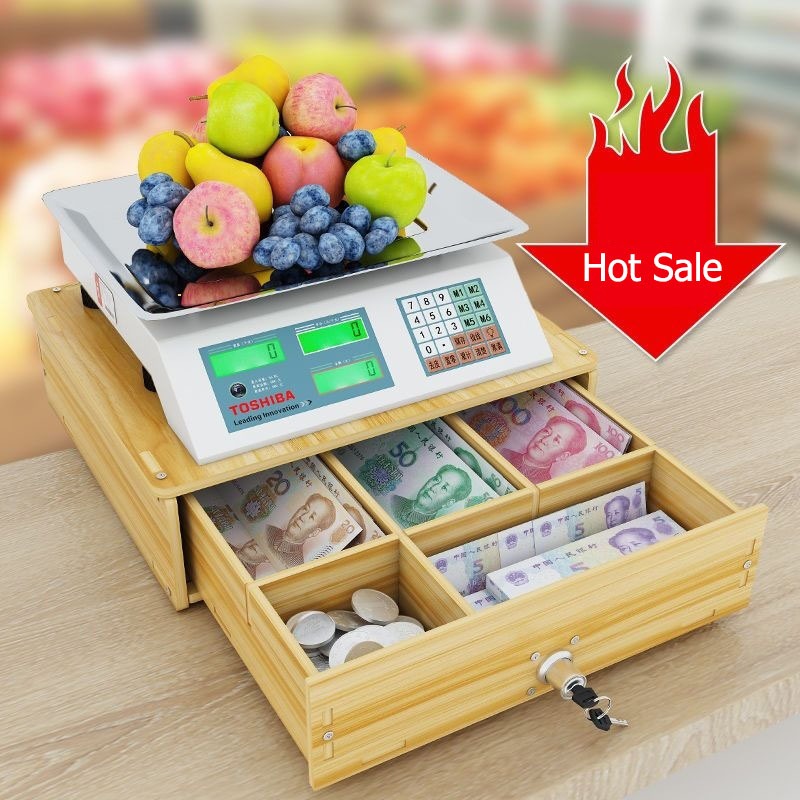 Storage Basket Desktop Change Box Coin Cash Paper Cashier Drawer Separated Organizer Money