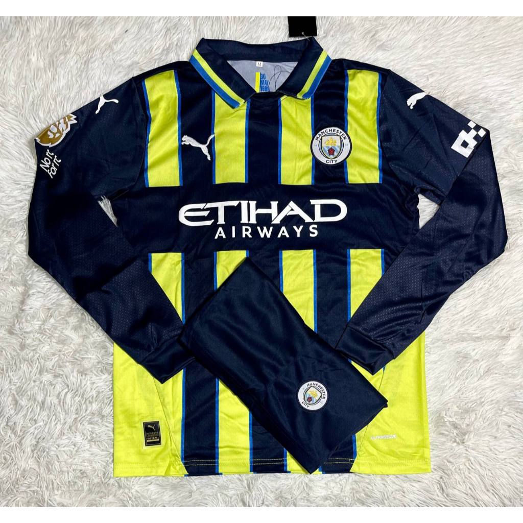 Man City Long Sleeve Soccer Jersey Shirt With Pants Sportswear 2024 And 2 025 Good Fabric Comfortable To Wear