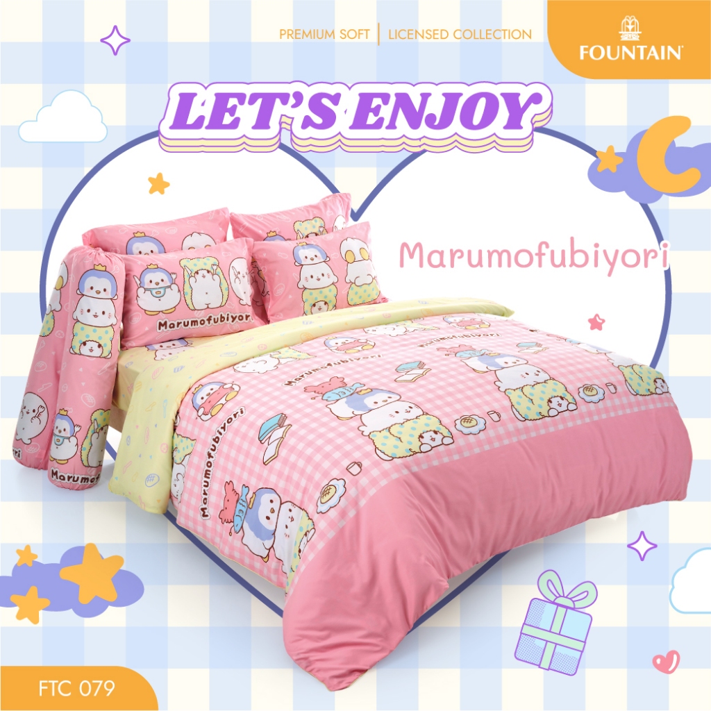 FOUNTAIN (FTC079) Bedding Set Bedsheet Quilt Comforter Brand White Bear Moppu Marumofubiyori