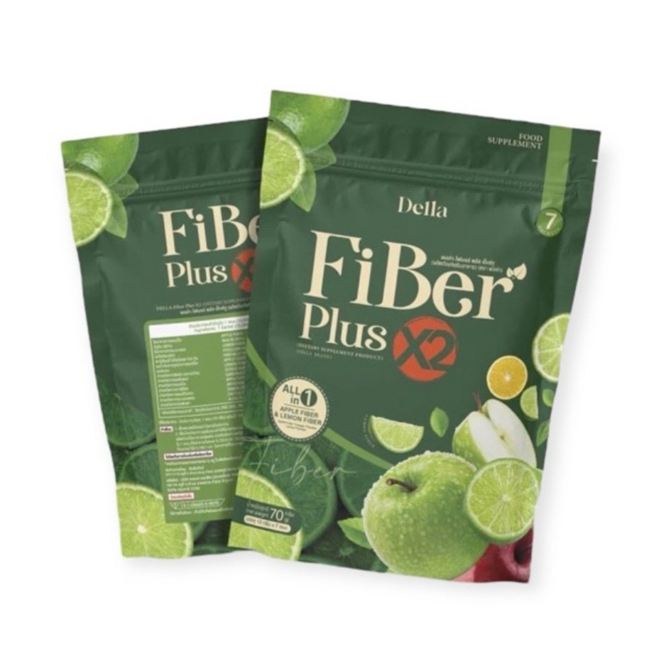 Della Fiber Plus X2 (1 Pack Contains 7 Sachets)