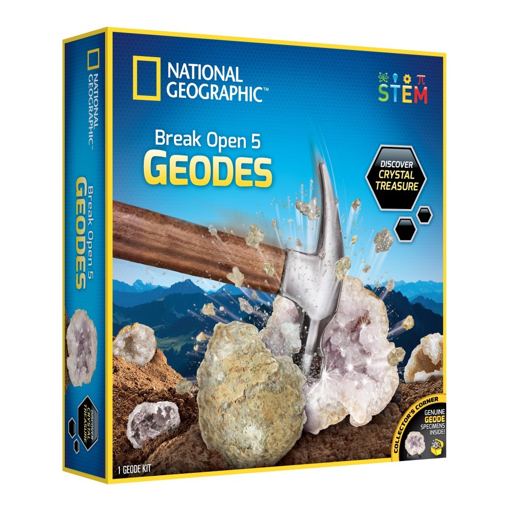 NAT GEO 5 PC BREAK YOUR OWN GEODE KIT Crystal Treasure Find