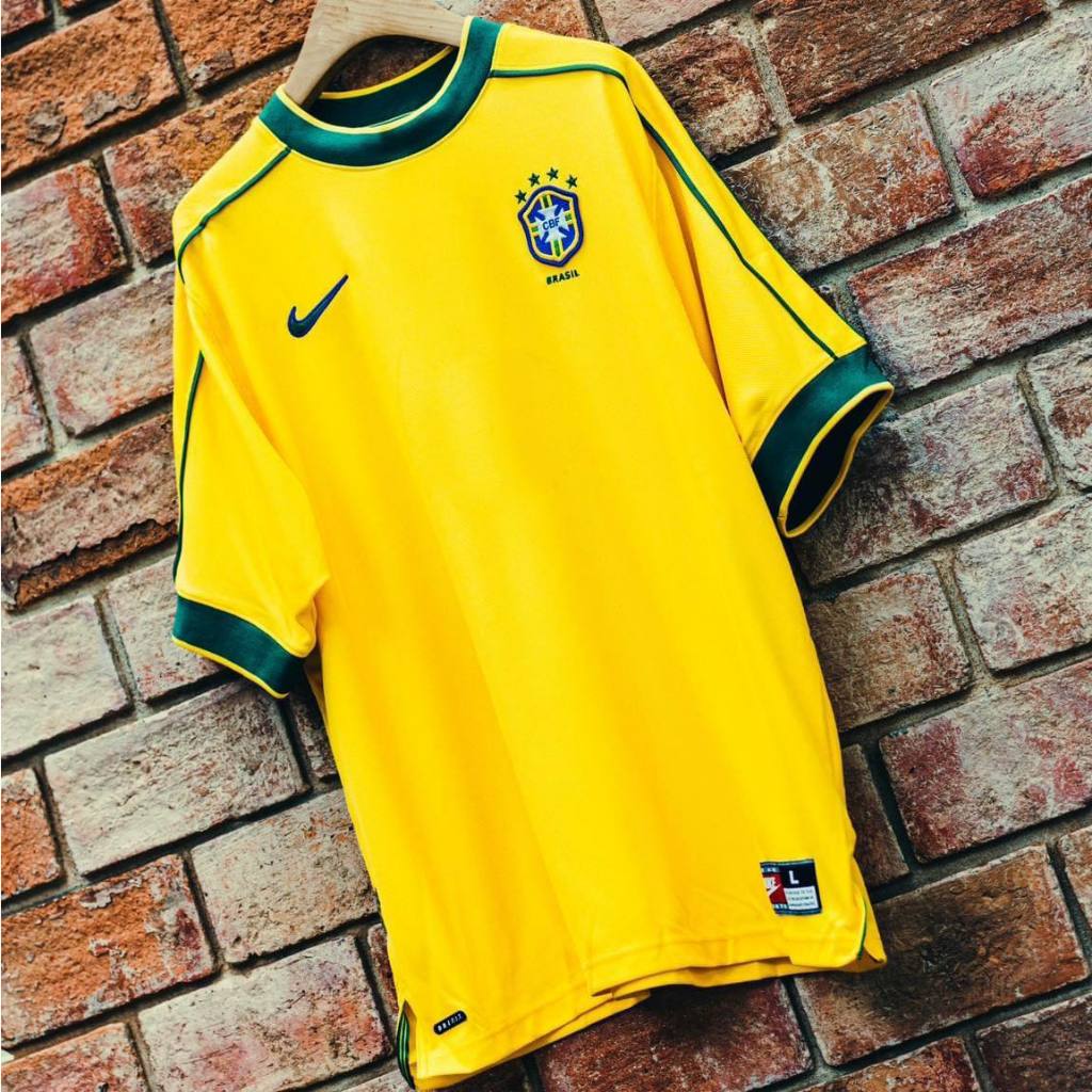 Home Kit Shirt (Bare Shirt) BRAZIL National Team Retro 1998 NIKE 1998 RE ISSUE JERSEY EX