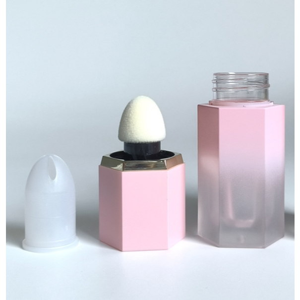 Square Pink Blush Tube With Good Quality Sponge Puff Size 5-7 Grams
