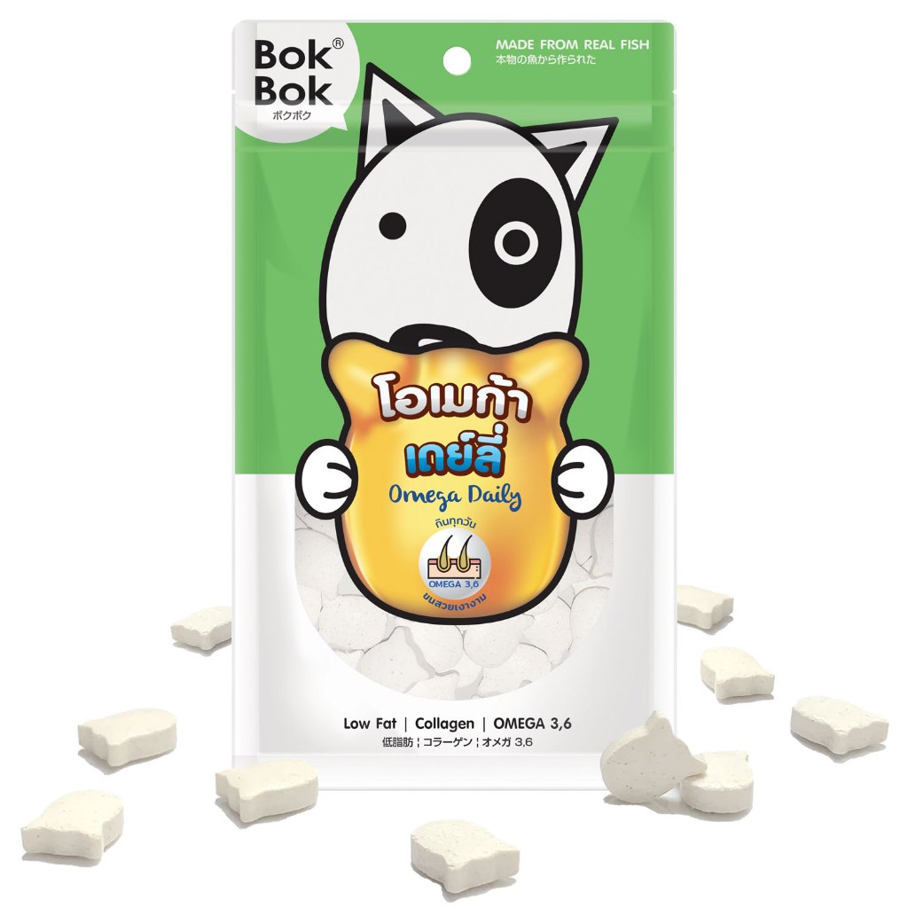 Bok Omega Daily Dog Treats Fish Pellets Mixed With Goat Milk Helps Nourish Hair And Skin. Rich In 3 6