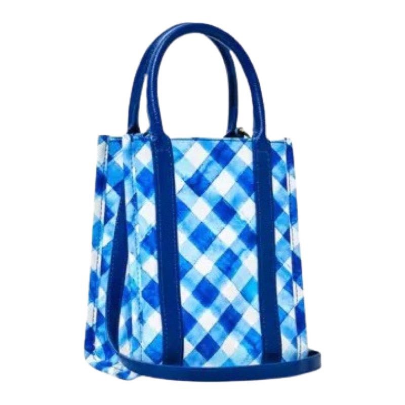 Bath & Body Works Gingham Tote Bag Limited Carrying Can Be Carried With A Crossbody Strap.