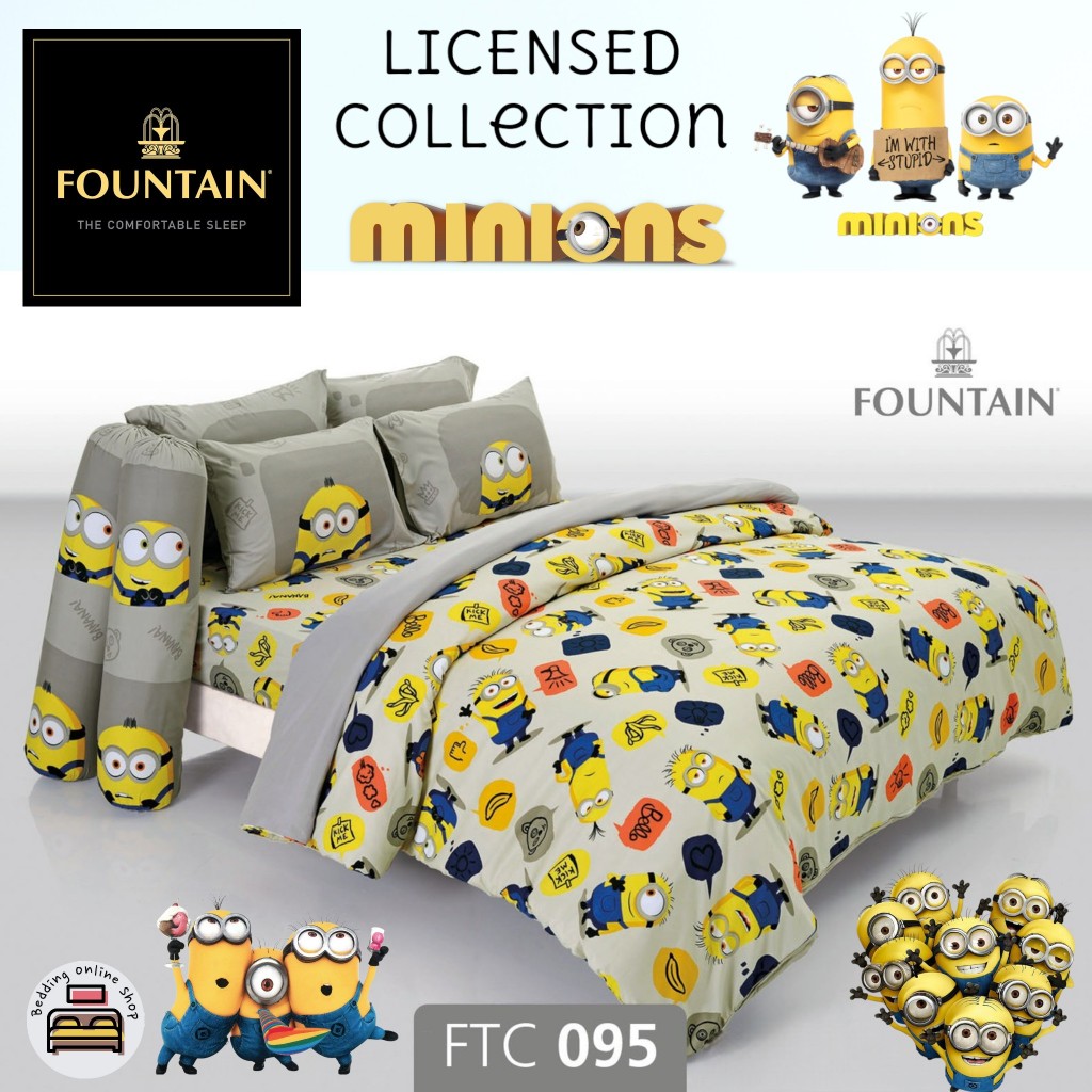 FOUNTAIN (FTC095) Bedding Set Bed Sheet Duvet Cover Brand minion