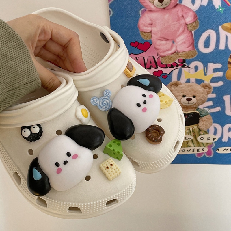 Jukoy HOT DEAL Korean Fashion Big Toe Shoes Soft Rubber Material PVC Good Quality Cartoon Character Jibbitz Dog New Arrival Super Cute