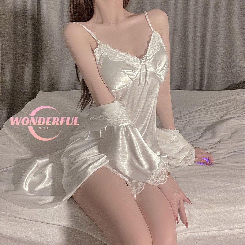 wonderful night sexy pajamas dress Lace Comfortable Fabric (H1001)