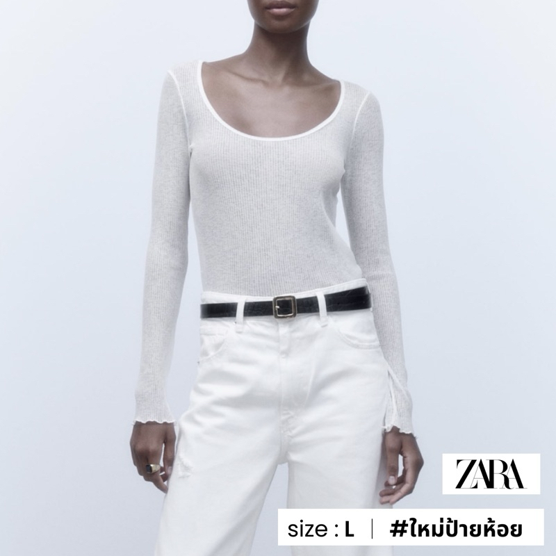 Zara SEMI-SHEER T-SHIRT I N007-4
