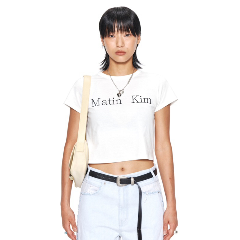 matin Kim logo crop top T-Shirt