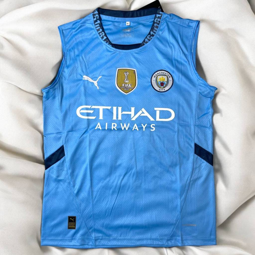 Mancity Team Soccer Jersey Sleeveless Shirt Only Sportswear 2024 And 2025 Good Fabric Comfortable To Wear