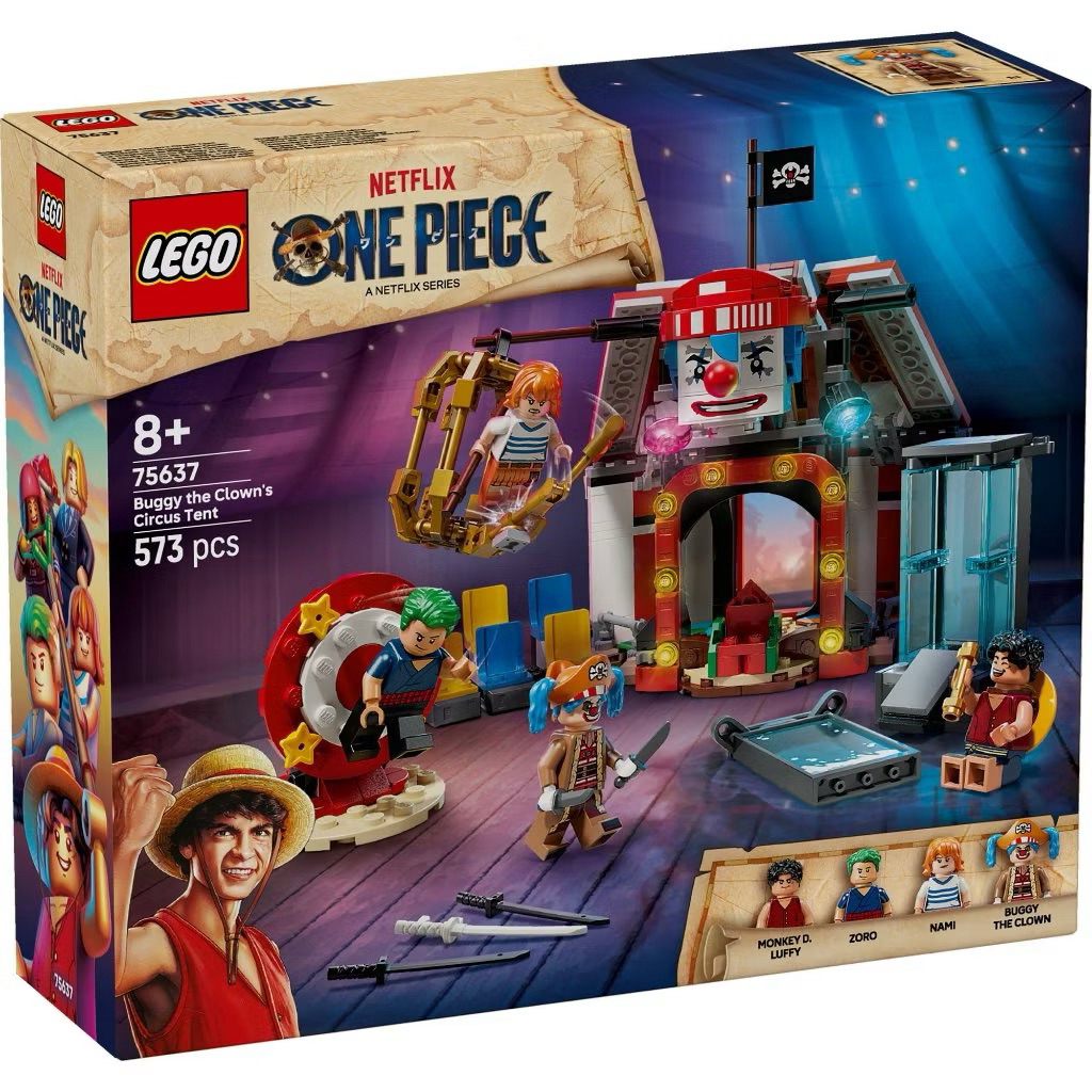LEGO ONE PIECE 75637 Buggy the Clown's Circus Tent (573 Pieces)