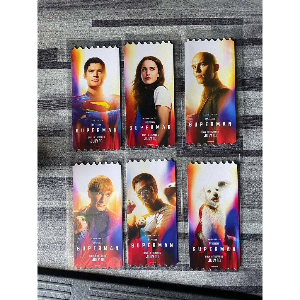 Shiny Tickets Superman 2025 Collection Authentic From SF Cinema Collectible Ticket 2025 DC James Gunn